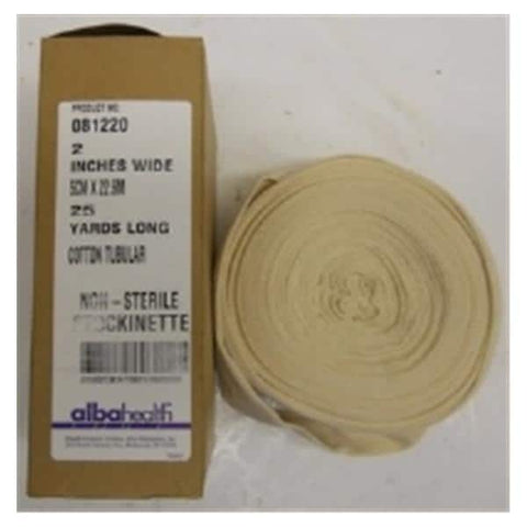 Alba Stockinette Orthopedic Synthetic 4"x3' Tubular White LF Strl Size Pre-Cut 24/Ca - Waldensian, Inc - 8543