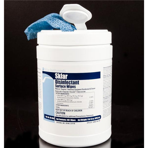 Sklar Instruments Wipes Surface Disinfectant Sklar 100/Can, 6 CN/CA - 10-1616