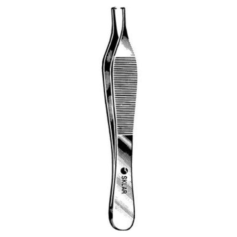 Sklar Instruments Forcep Tissue Adson 4-3/4" 1x2 Teeth Stainless Steel Eachch - 47-2047