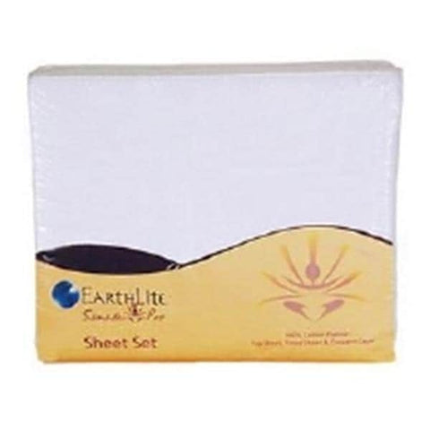 Earthlite Massage Tables Sheet Set Basics Flannel White With Face rest Cover Each - 44356