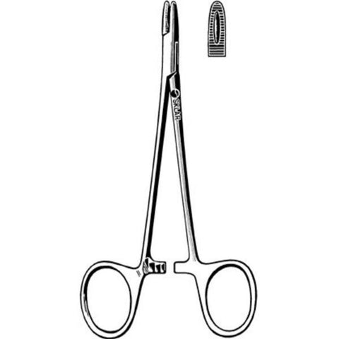 Sklar Instruments Holder Needle Derf 4-3/4" Serrated Jaw Stainless Steel Each - 20-1547