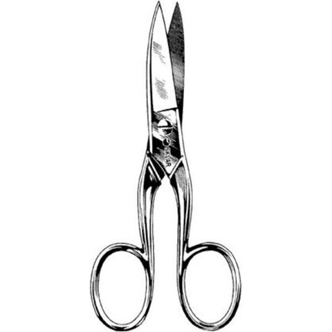 Sklar Instruments Scissors Cuticle & Nail 4-1/4" Sharp/Sharp Stainless Steel 4.5"/Ea - 97-1245