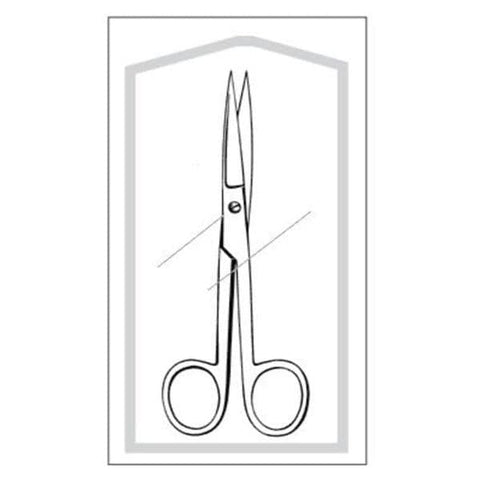 Sklar Instruments Scissors Operating Iris Econo 5-1/2" Sharp/Sharp Smooth Straight SS Disp 50/Ca - 96-2522