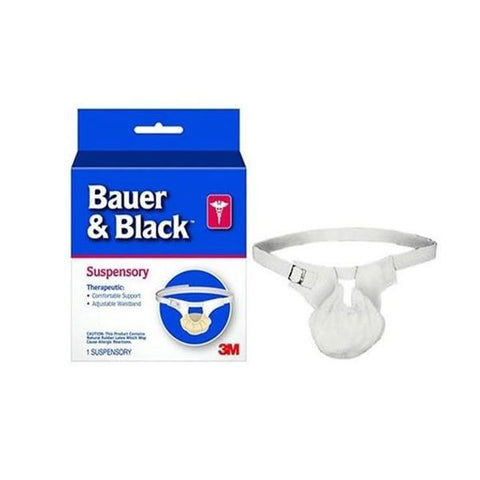 3M Consumer Health Care Supporter Athletic Regular Bauer & Black Men White Size Large 48/Ca - 202430