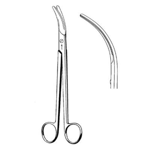 Sklar Instruments Scissors Parametrium 9" Blunt/Blunt Smooth Full Curve Stainless Steel Each - 90-1290
