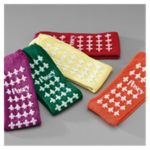J.T. Posey Company Socks Patient Terrycloth Unisex Adult Red Regular 2/Pk - 6239R