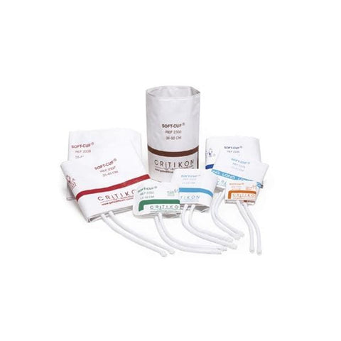 GE Precision Healthcare Cuff Blood Pressure Critikon Soft-Cuf 17-25cm Sm Adlt Arm White/Light Blue 20/Pk - SFT-A1-2A