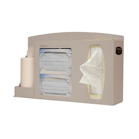 Bowman Medical Products Station Respiratory Hygiene Quartz Beige 4.45 in x 17.9 in x 10.5 in Each - RS001-0212