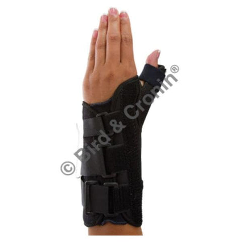 Bird & Cronin Brace Thumb Spica Primo Adult Wrist/Thumb Black Size 8" Large Left Each - 8147374
