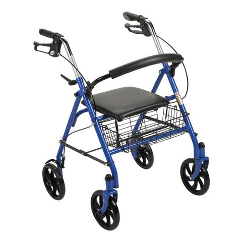 Drive Medical Designs Rollator 300lb Capacity Red 7.5" Casters 25.5x23.5x31-37" Dlx Lp Lk Adult Each - 10257RD-1