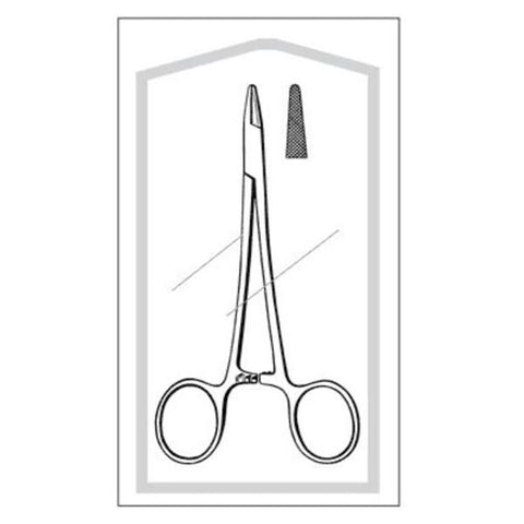 Sklar Instruments Holder Needle Baumgartner 5-1/2" Serrated Jaw Straight 50/Ca - 96-2580