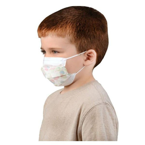 Cardinal Health Mask Insta-Gard Not ASTM Rated Pediatric Print 75/Bx, 10 BX/CA - AT771212