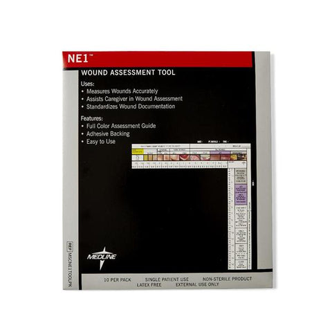 Medline Industries Inc Ruler Wound Measuring Plastic _ Tan 10/Pk - MSCNE1TOOLPK