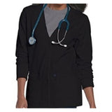 Landau Uniforms Inc. Jacket Scrub 60% Cotton / 40% Polyester Womens Black 2X Large 2 Pockets Each - 3505-BLACK-2XL