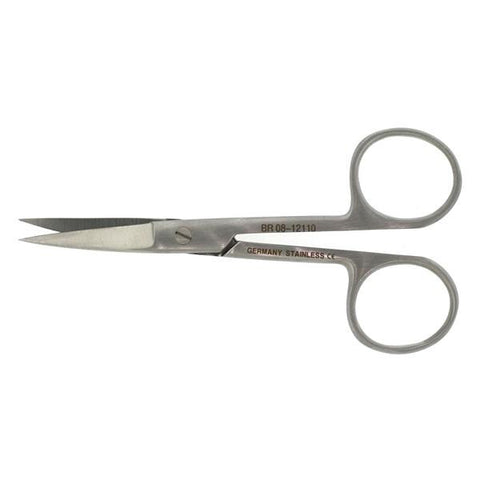 BR Surgical, LLC Scissors Operating 4-1/8" Sharp/Sharp Smooth Curved Stainless Steel Each - BR08-12110