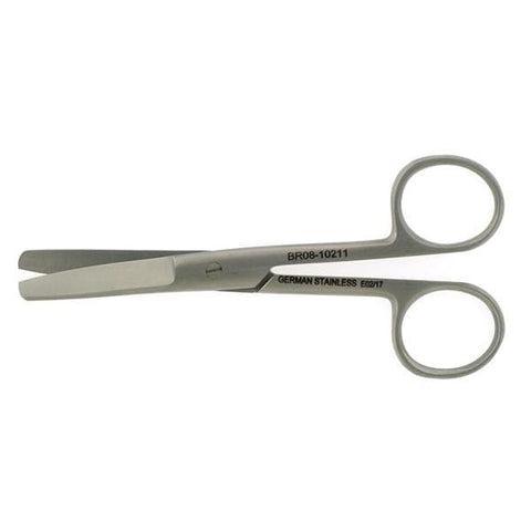 BR Surgical, LLC Scissors Operating 4-1/2" Blunt/Blunt Smooth Straight 4 1/2" Stainless Steel Each - BR08-10211