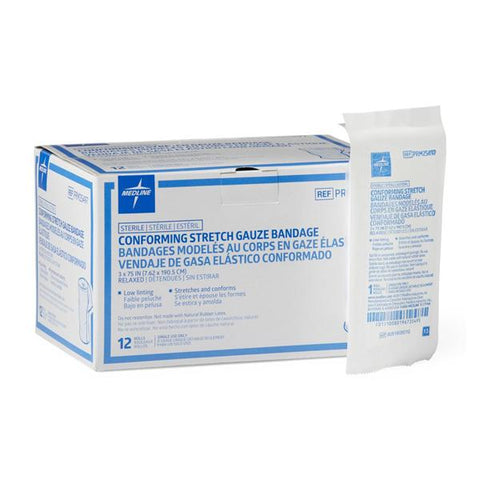 Medline Industries Inc Bandage SupraForm 3x75" Gauze Rayon/Polyester LF Sterile 96/Ca - PRM25497