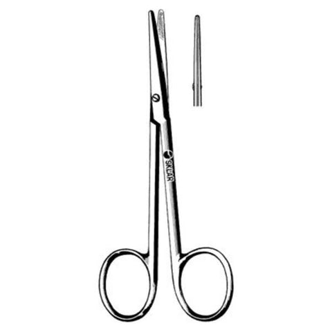 Sklar Instruments Scissors Strabismus 4-1/2" Blunt/Blunt Smooth Straight Stainless Steel Each - 64-1442