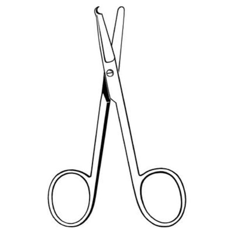 Sklar Instruments Scissors Stitch Spencer (Littauer) Merit 4-1/2" Bl/Bl Smooth Straight SS Each - 97-352