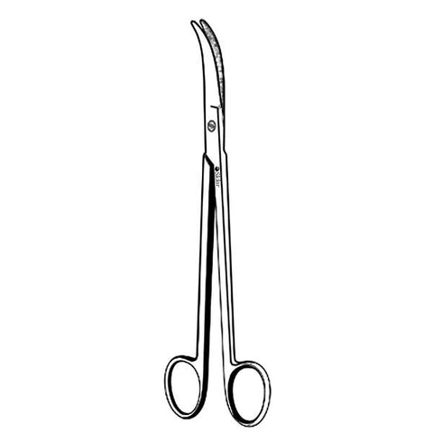 Sklar Instruments Scissors Jorgenson 16" Blunt/Blunt Smooth Strongly Curved Stainless Steel Each - 61-0011