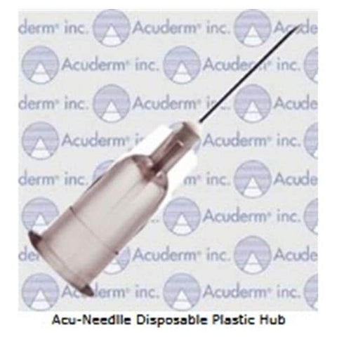Acuderm, Inc Needle Luer Lock/ Luer Slip 33gx1/2" AcuNeedle Conventional 100/Bx, 1 BX/CA - NP335