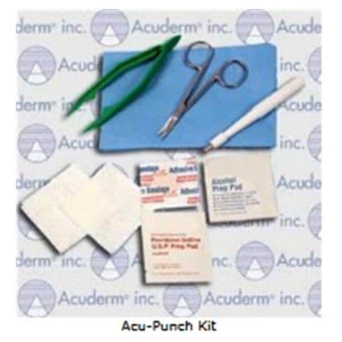 Acuderm, Inc Biopsy Punch Dermal Acu-Punch PK420Plus 4mm Kit SS Bld Disp Strl 20/Bx - 0814-9514