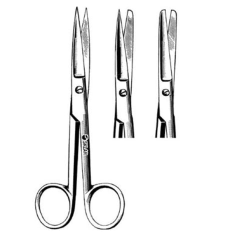 Sklar Instruments Scissors Operating Econo 6-1/2" Sharp/Blunt Smooth Straight SS Disposable 50/Bx - 96-2726