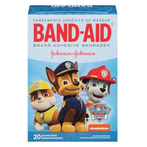 J&J Bandage Strips Fabric Band-Aid 3/4x3" Paw Patrol 20/Bx, 24 BX/CA - 381000000000