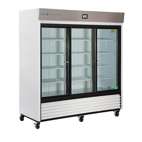 American BioTech Supply(ABS) Refrigerator Lb TempLog Premier 69cf 3 Sld Gls Drs 1 to 10C Cycl Dfrst Each - ABT-HC-69-TS