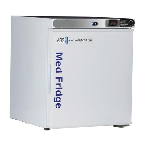 American BioTech Supply(ABS) Refrigerator Laboratory Premier MedFridge 1 Cu Ft 1 Solid Swing Door 2 to 8C Each - PH-ABT-HC-UCFS-0104