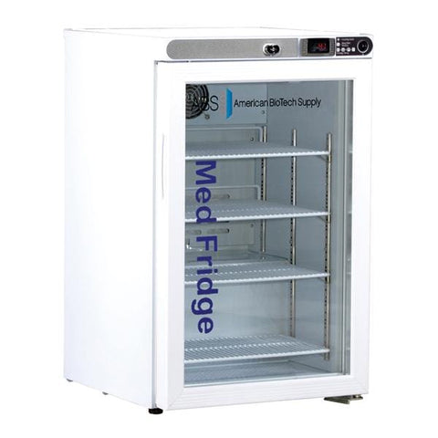 American BioTech Supply(ABS) Refrigerator Laboratory Premier 2.5 Cu Ft 1 Gls Swng Dr 2 to 8C Mnl Dfrst Each - PH-ABT-HC-UCFS-0204G