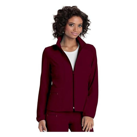 HeartSoul Jacket Warm-Up 95% Polyester / 5% Spandex Fine Dobby HeartSoul Womens Wine XS Each - 20310-WINHXS