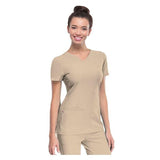HeartSoul Shirt Scrub HeartSoul 20710 Womens 3X Large Khaki Each - 20710-KHAH3X