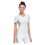 HeartSoul Shirt Scrub HeartSoul 20710 Womens Small White Each - 20710-WHIH-S