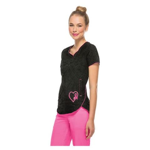 HeartSoul Scrub Top 100% Cotton Black 3X Large 26 in 1 Pocket Each - 20976BCKH3X
