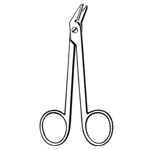 Sklar Instruments Scissors Wire Cutting Merit 4-3/4" Blunt/Blunt Serrated Angled SS Each - 97-364