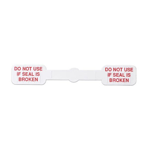 Health Care Logistics Seal Tamper Indicator 3-1/2x1/2" White/Red 1000/Rl - 8001