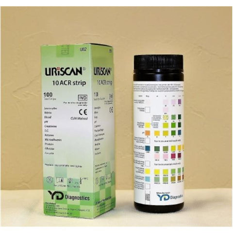 YD Diagnostics Uriscan 10 ACR Test Strip 100 Tests Each, 10 Each/CA - U62