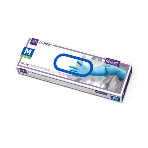 Medline Industries Inc Gloves ExamCase PRO Powder-Free Nitrile Latex-Free Medium Blue 50/Bx, 10 BX/CA - CS16M