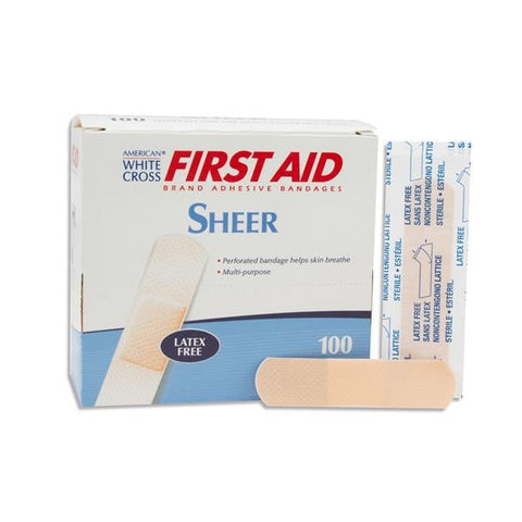 Dukal Corporation Bandage Adhesive Strip Plastic Film 1x3" Sheer LF 100/Bx, 12 BX/CA - 1290033