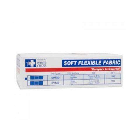 Dukal Corporation Bandage Adhesive Fabric Softflex 1x3" Tan 100/Bx, 12 BX/CA - SV13D