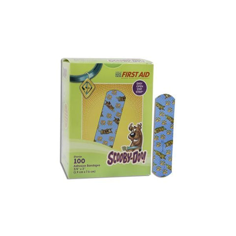 Dukal Corporation Bandage Adhesive Strip Plastic Stat Strip 3/4x3" Scooby Doo 100/Bx, 12 BX/CA - 1065737