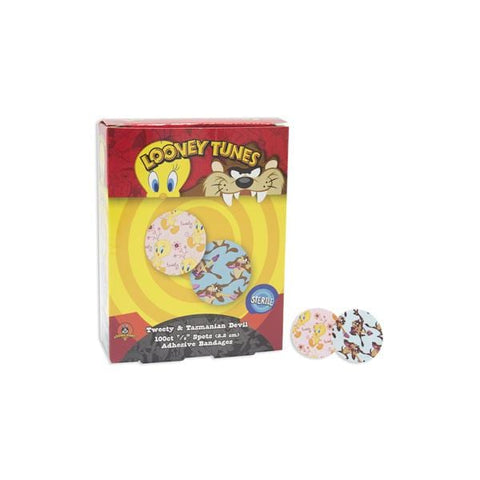 Dukal Corporation Bandage Plastic 7/8" Looney Tunes Tweety/Taz Assorted 100/Bx, 24 BX/CA - 1079797
