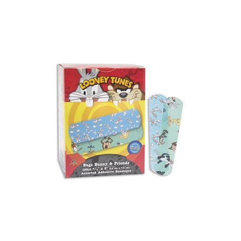 Dukal Corporation Bandage Plastic Stat Strip 3/4x3" Looney Tunes Bugs Bunny/Characters 100/Bx, 12 BX/CA - 1085737