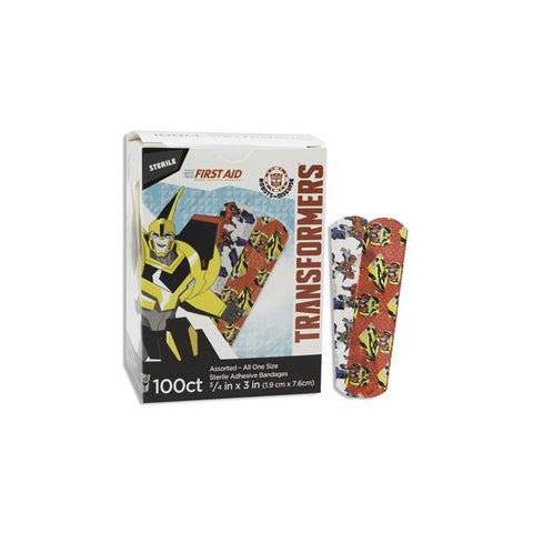 Dukal Corporation Bandage Adhesive Plastic Stat Strip 3/4x3" Transformers LF 100/Bx, 12 BX/CA - 10847