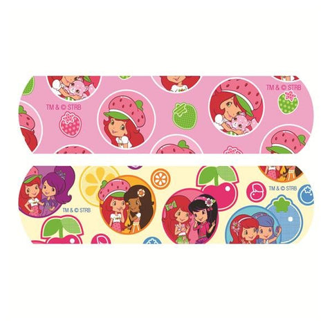 Dukal Corporation Bandage Adhesive Plastic Stat Strip 3/4x3" Strawberry Shortcake LF 100/Bx, 12 BX/CA - 10851