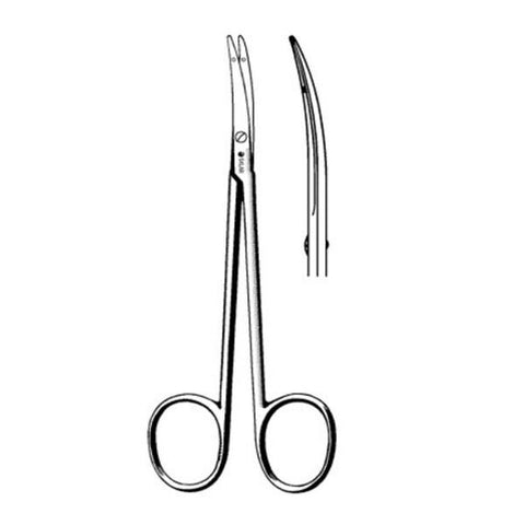Sklar Instruments Scissors Suture Carrying Littler 4-1/2" Blunt/Blunt Smooth Curved SS Each - 22-2645