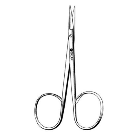 Sklar Instruments Scissors Ribbon Iris 4" Sharp/Sharp Smooth Straight Stainless Steel Each - 47-1250
