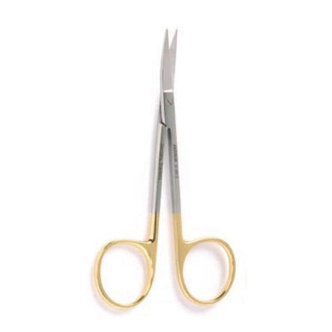 Derron Surgical Instruments Scissors Iris 4-1/2" Curved Tungsten Carbide Each - 12-120C