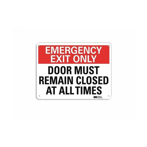 Grainger Sign Safety Emergency Exit Only Door Must Remain Closed At All Times 14x10" Each - 34RJ05
